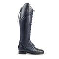 Navy - Back - Moretta Womens-Ladies Maddalena Leather Long Riding Boots