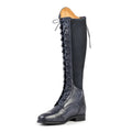 Navy - Side - Moretta Womens-Ladies Maddalena Leather Long Riding Boots