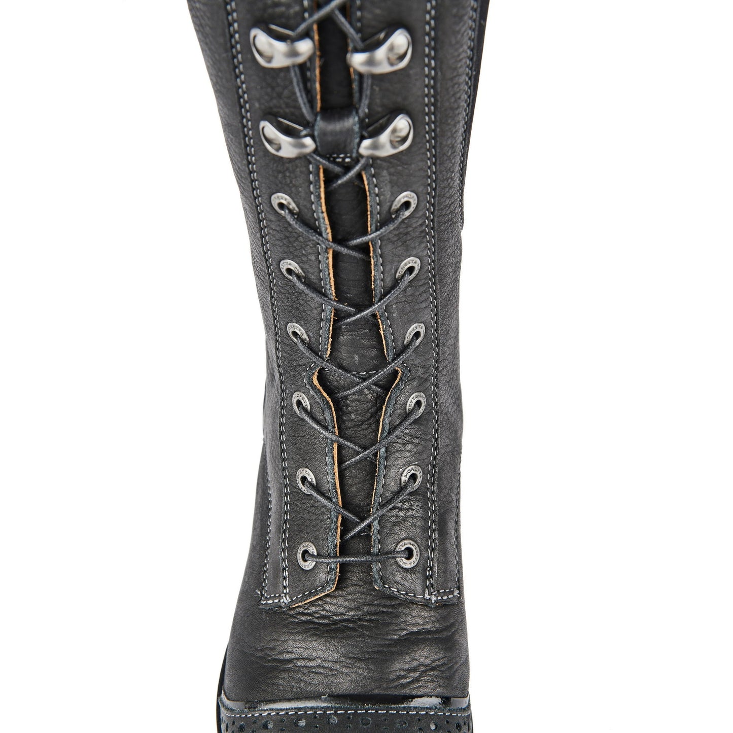 Black - Pack Shot - Moretta Womens-Ladies Maddalena Leather Long Riding Boots