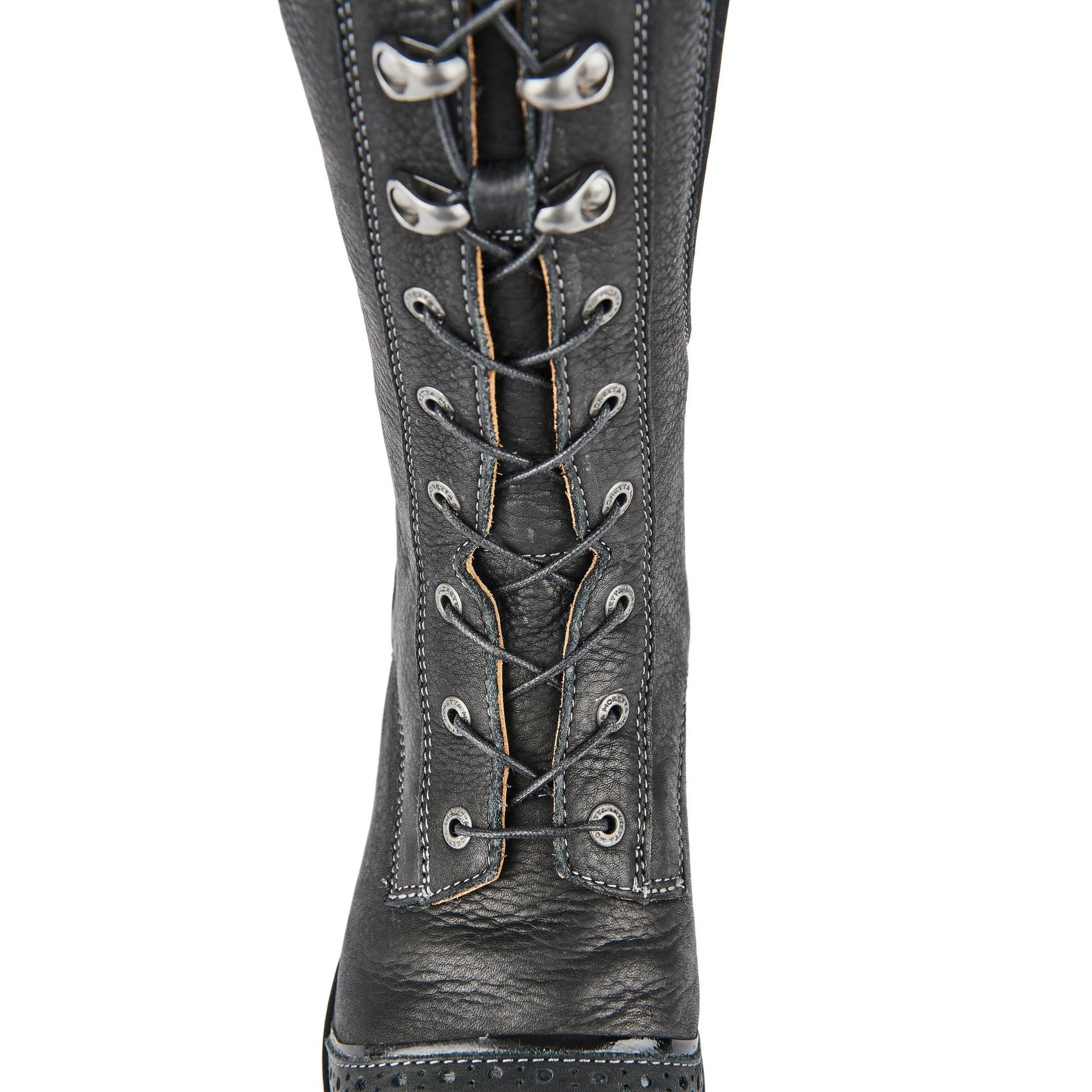 Black - Pack Shot - Moretta Womens-Ladies Maddalena Leather Long Riding Boots