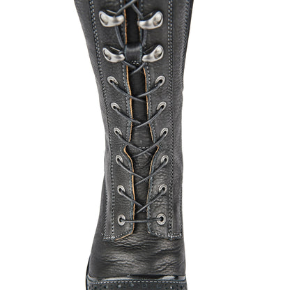 Black - Pack Shot - Moretta Womens-Ladies Maddalena Leather Long Riding Boots