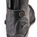 Black - Close up - Moretta Womens-Ladies Maddalena Leather Long Riding Boots