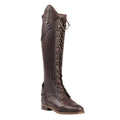 Brown - Front - Moretta Womens-Ladies Maddalena Leather Long Riding Boots