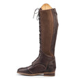 Brown - Side - Moretta Womens-Ladies Maddalena Leather Long Riding Boots