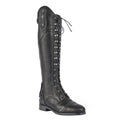 Black - Front - Moretta Womens-Ladies Maddalena Leather Long Riding Boots