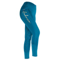 Teal - Side - Aubrion Childrens-Kids Team Winter Horse Riding Tights