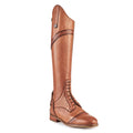 Tan - Front - Moretta Womens-Ladies Constantina Leather Long Riding Boots