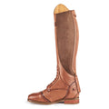 Tan - Side - Moretta Womens-Ladies Constantina Leather Long Riding Boots