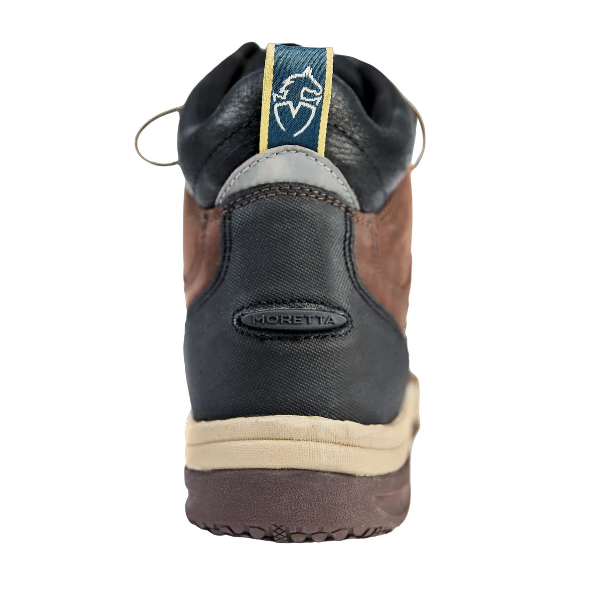 Brown - Back - Moretta Womens-Ladies Buffalo Leather Ankle Boots