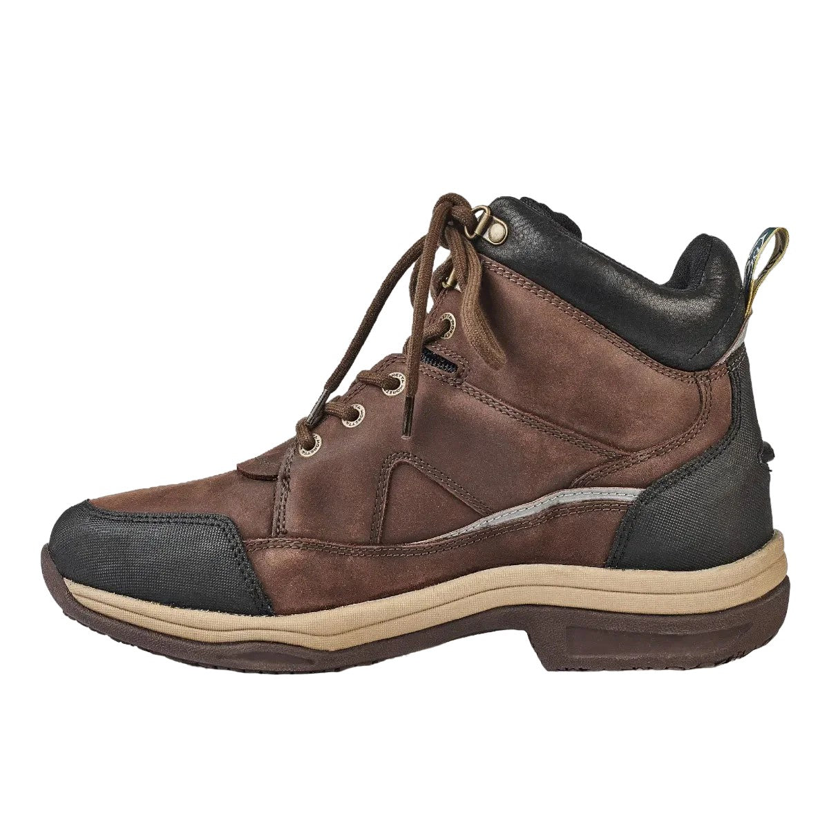 Brown - Side - Moretta Womens-Ladies Buffalo Leather Ankle Boots