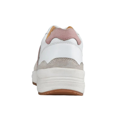 Pink - Back - Moretta Womens-Ladies Alegra Leather Trainers