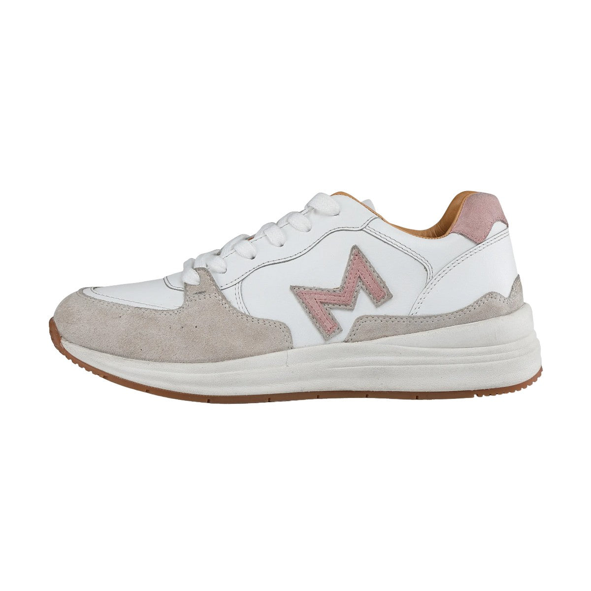 Pink - Side - Moretta Womens-Ladies Alegra Leather Trainers