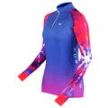 Pink-Blue - Front - Aubrion Womens-Ladies Hyde Park XC Tie Dye Cross Country Shirt