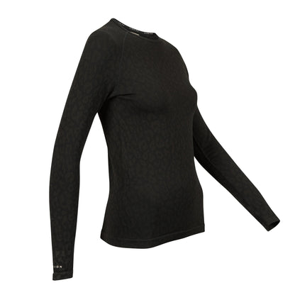 Black - Side - Aubrion Womens-Ladies Balance Seamless Top