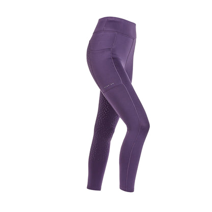 Purple - Front - Aubrion Womens-Ladies Shield Horse Riding Tights