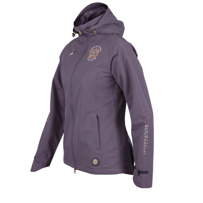 Grey - Side - Aubrion Girls Team Young Rider Waterproof Jacket