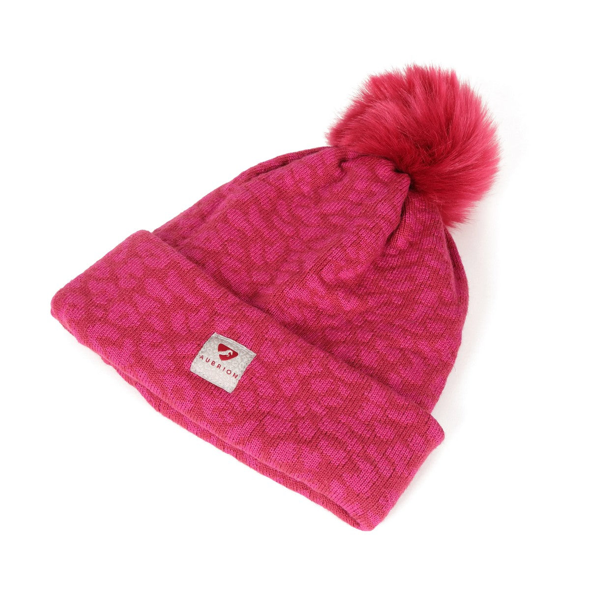Cerise - Front - Aubrion Unisex Adult Fleece Lined Bobble Beanie