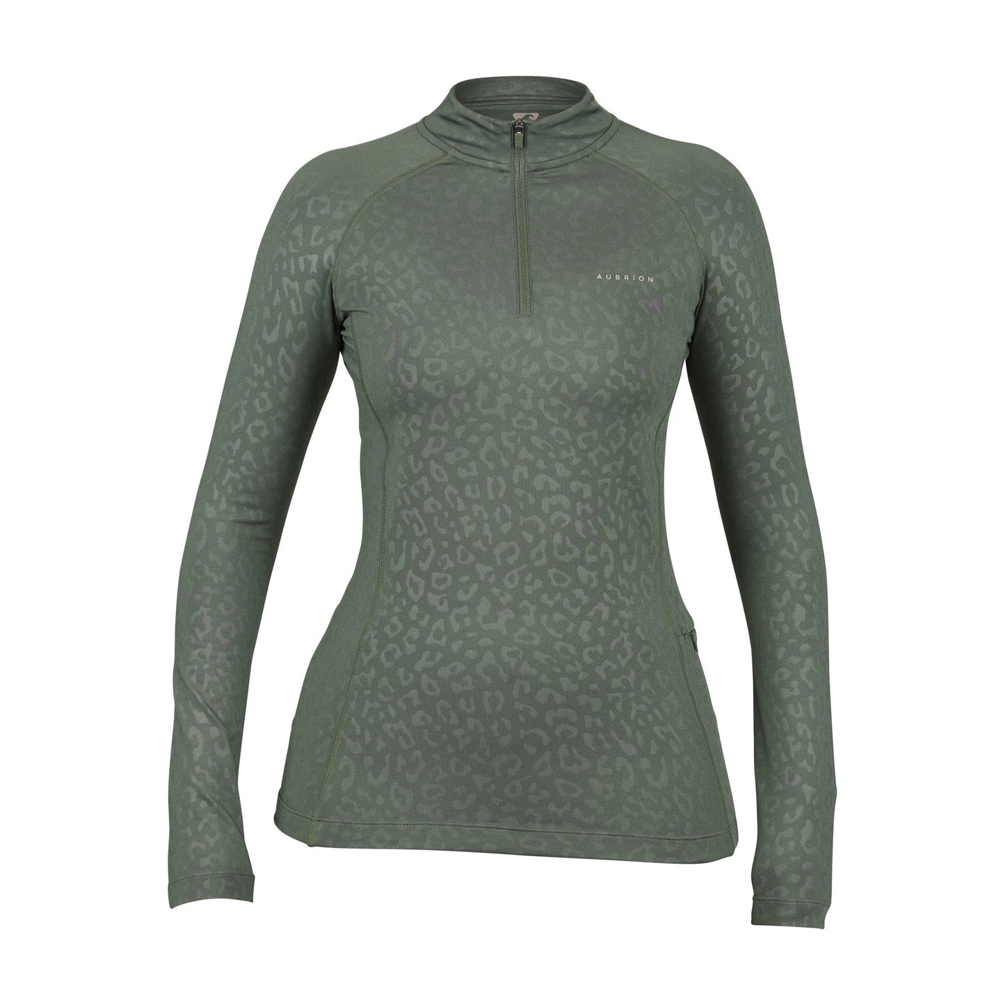 Green - Front - Aubrion Womens-Ladies Revive Base Layer Top