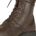 Brown - Pack Shot - Moretta Womens-Ladies Varese Leather Lace Up Country Boots