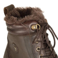Brown - Close up - Moretta Womens-Ladies Varese Leather Lace Up Country Boots