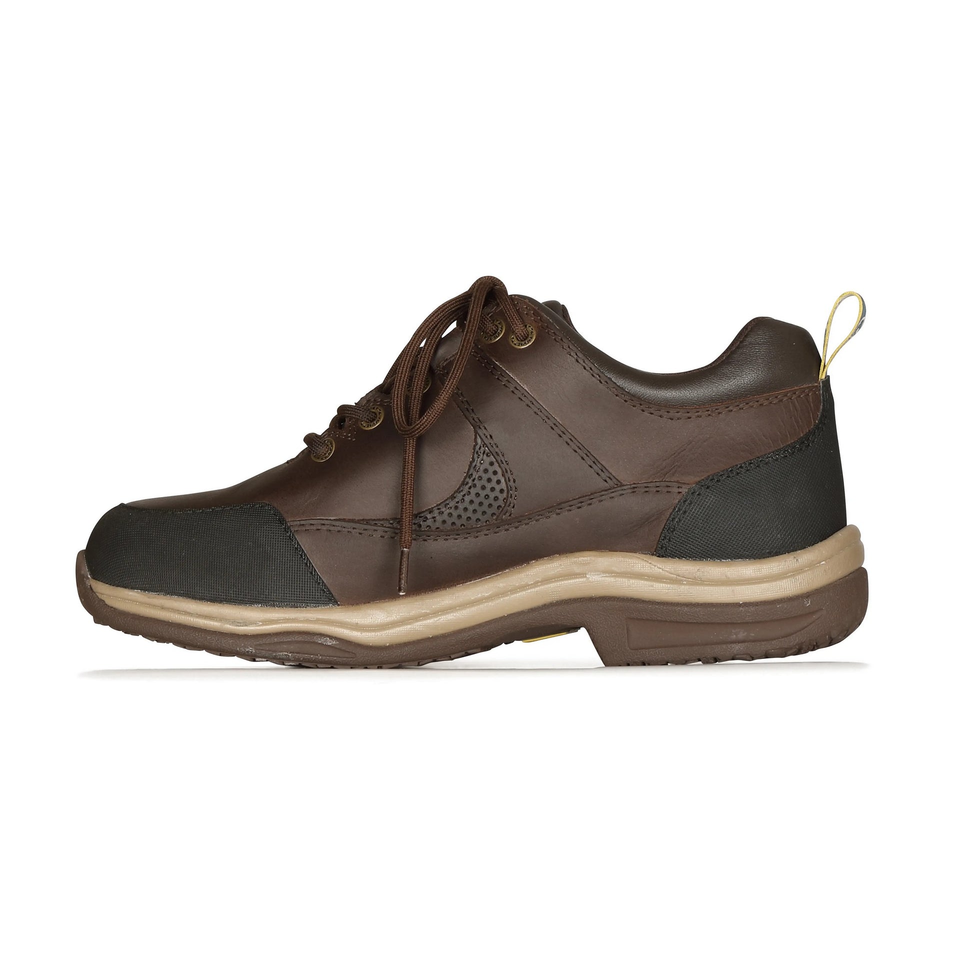 Brown - Back - Moretta Womens-Ladies Norvara XGRIP Buffalo Leather Trainers