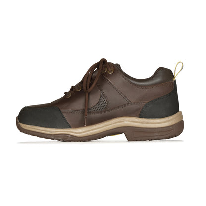 Brown - Back - Moretta Womens-Ladies Norvara XGRIP Buffalo Leather Trainers