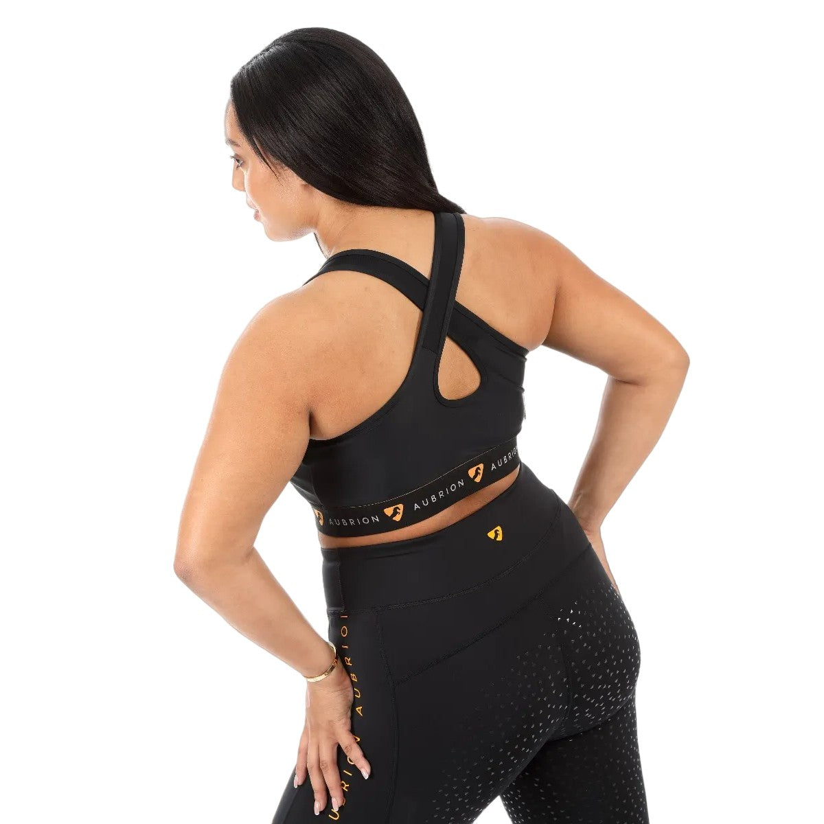 Black - Back - Aubrion Womens-Ladies Dagenham Sports Bra