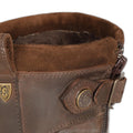 Brown - Close up - Moretta Womens-Ladies Savona Leather Regular Country Boots