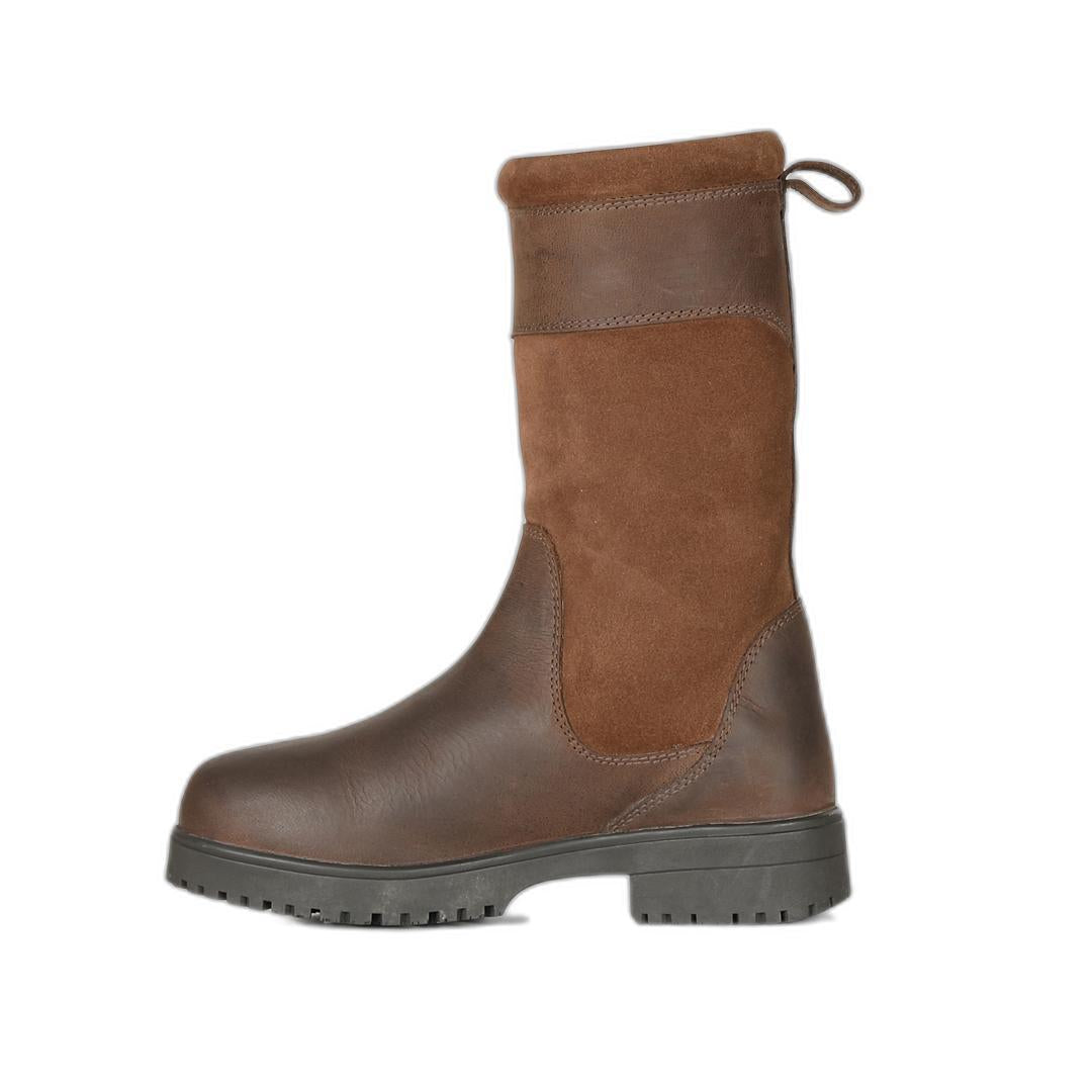 Brown - Back - Moretta Childrens-Kids Savona Leather Country Boots