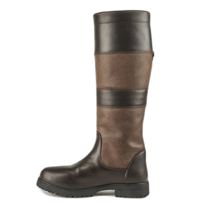 Brown - Back - Moretta Womens-Ladies Bella II Leather Country Boots