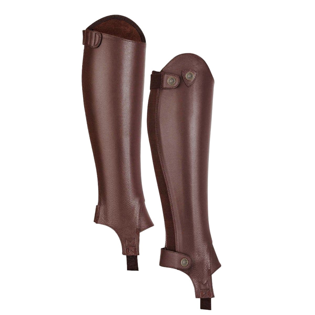 Brown - Front - Moretta Unisex Adult Lucetta Leather Gaiters