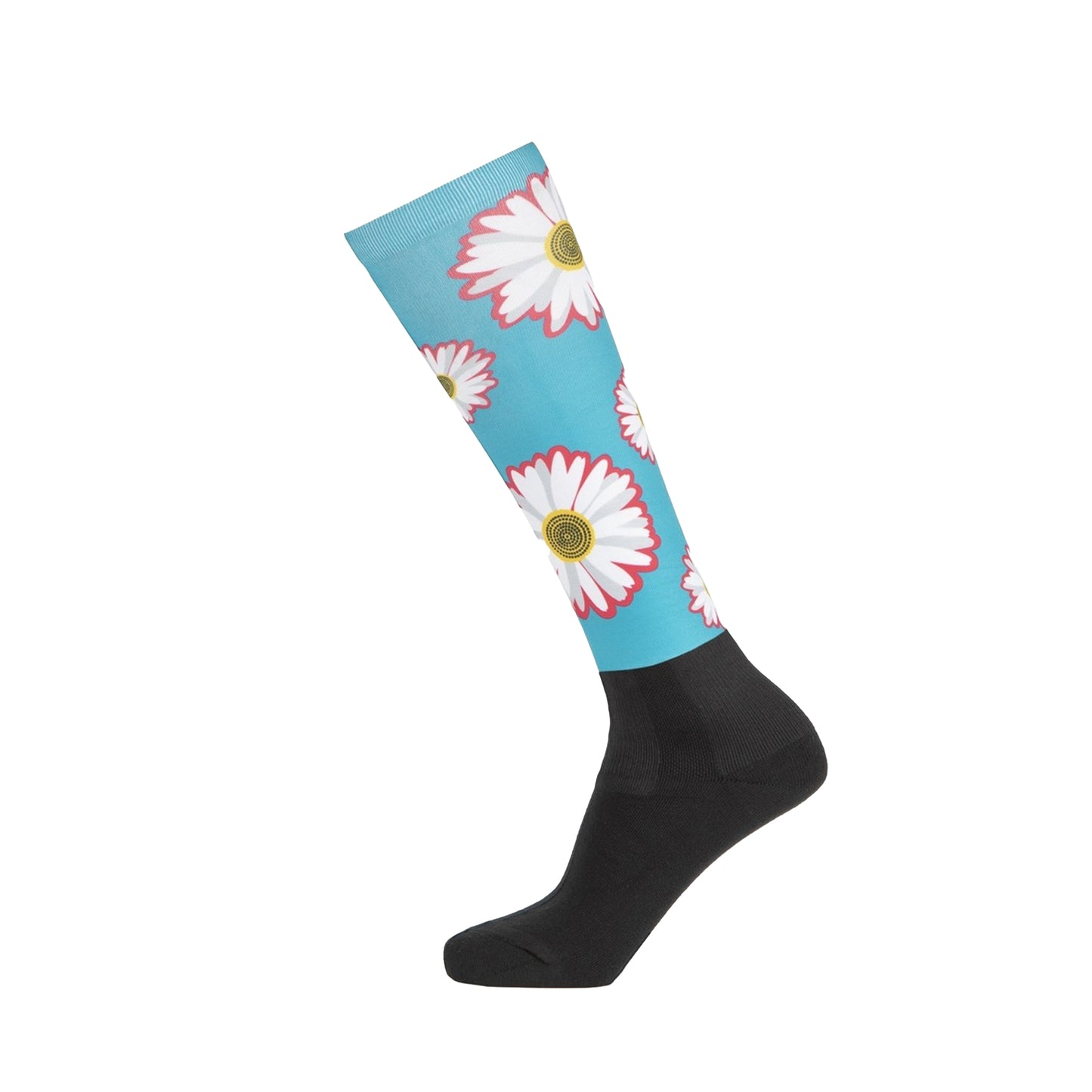 Blue-White - Front - Aubrion Unisex Adult Hyde Park Daisy Knee High Socks