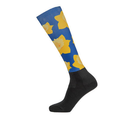 Daffodil Yellow - Front - Aubrion Childrens-Kids Hyde Park Daffodil Knee High Socks