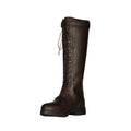 Dark Brown - Lifestyle - Moretta Womens-Ladies Teramo Lace Leather Country Boots