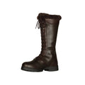 Brown - Lifestyle - Moretta Womens-Ladies Nola Lace Leather Country Boots