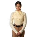 Yellow - Front - Aubrion Womens-Ladies Tie Keeper Long-Sleeved Shirt