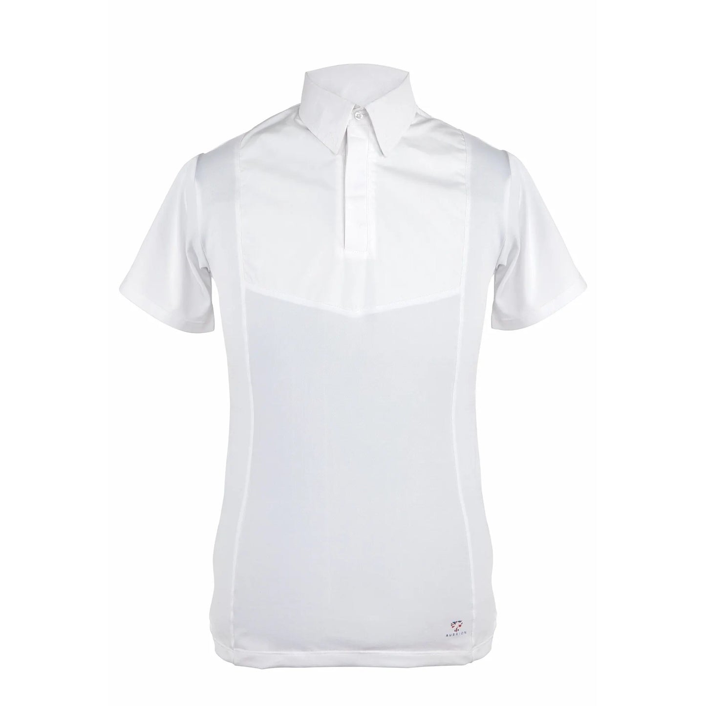 White - Front - Aubrion Mens Tie Keeper Short-Sleeved Shirt