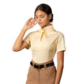 Yellow - Front - Aubrion Womens-Ladies Tie Keeper Short-Sleeved Shirt