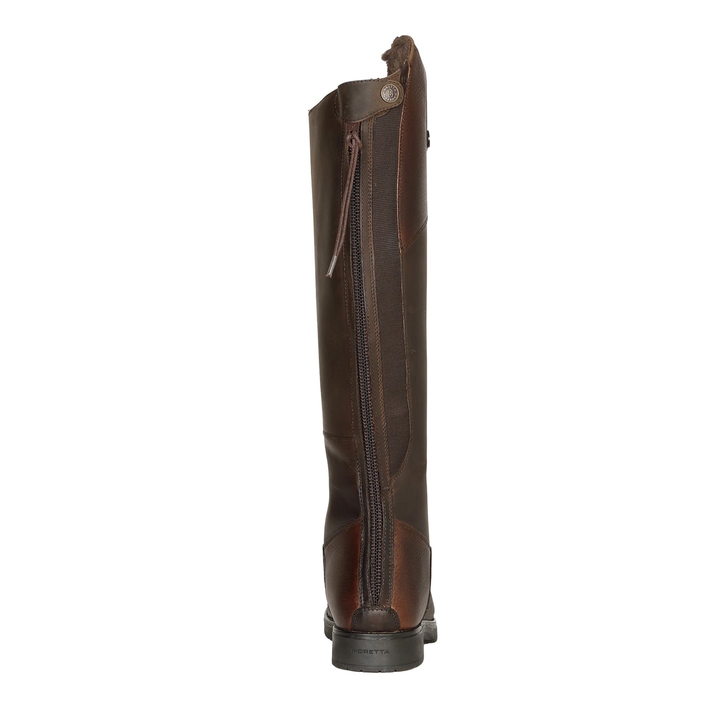 Dark Brown - Back - Moretta Unisex Adult Ventura Lite Leather Winter Riding Boots