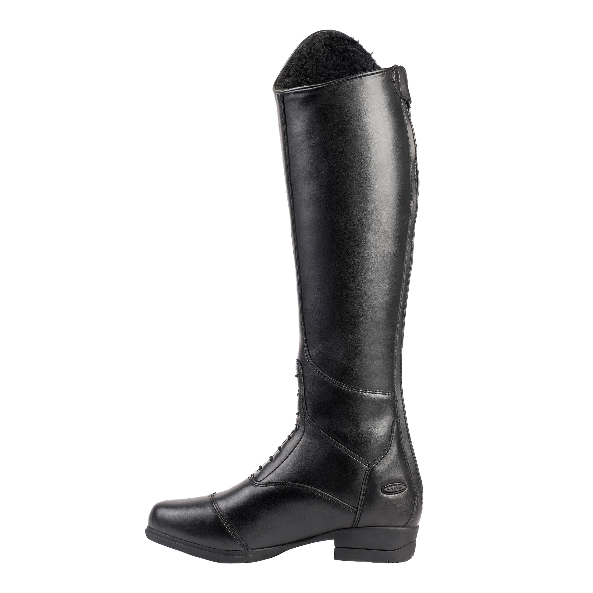 Black - Back - Moretta Womens-Ladies Marta Winter Riding Boots