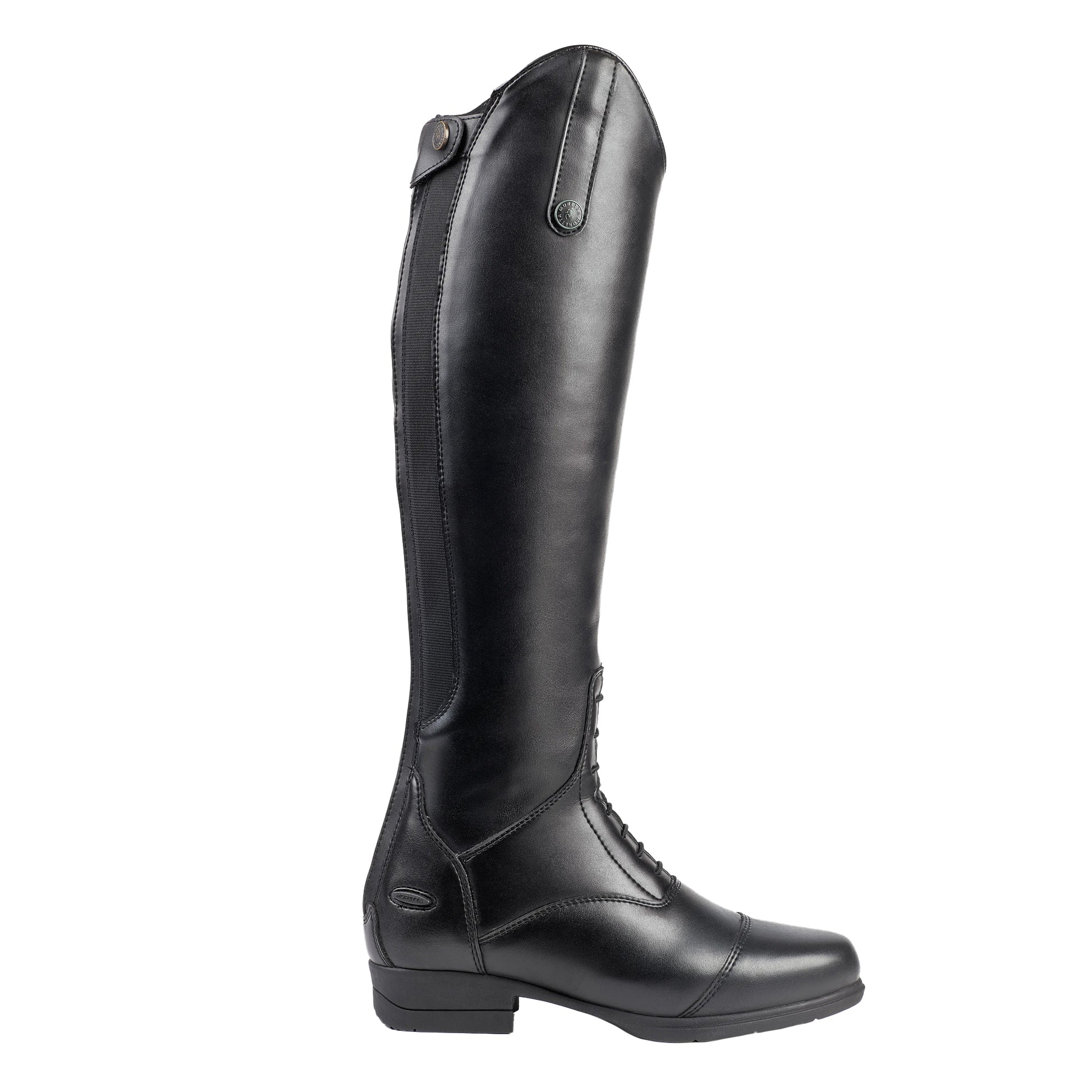 Black - Side - Moretta Womens-Ladies Marta Winter Riding Boots