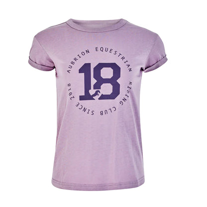Mauve - Front - Aubrion Childrens-Kids Repose T-Shirt