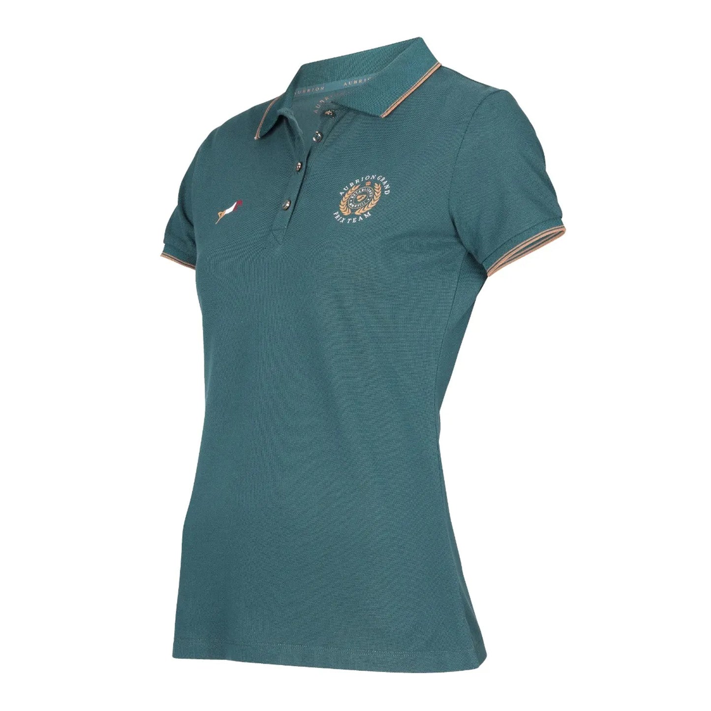 Green - Side - Aubrion Womens-Ladies Team Polo Shirt