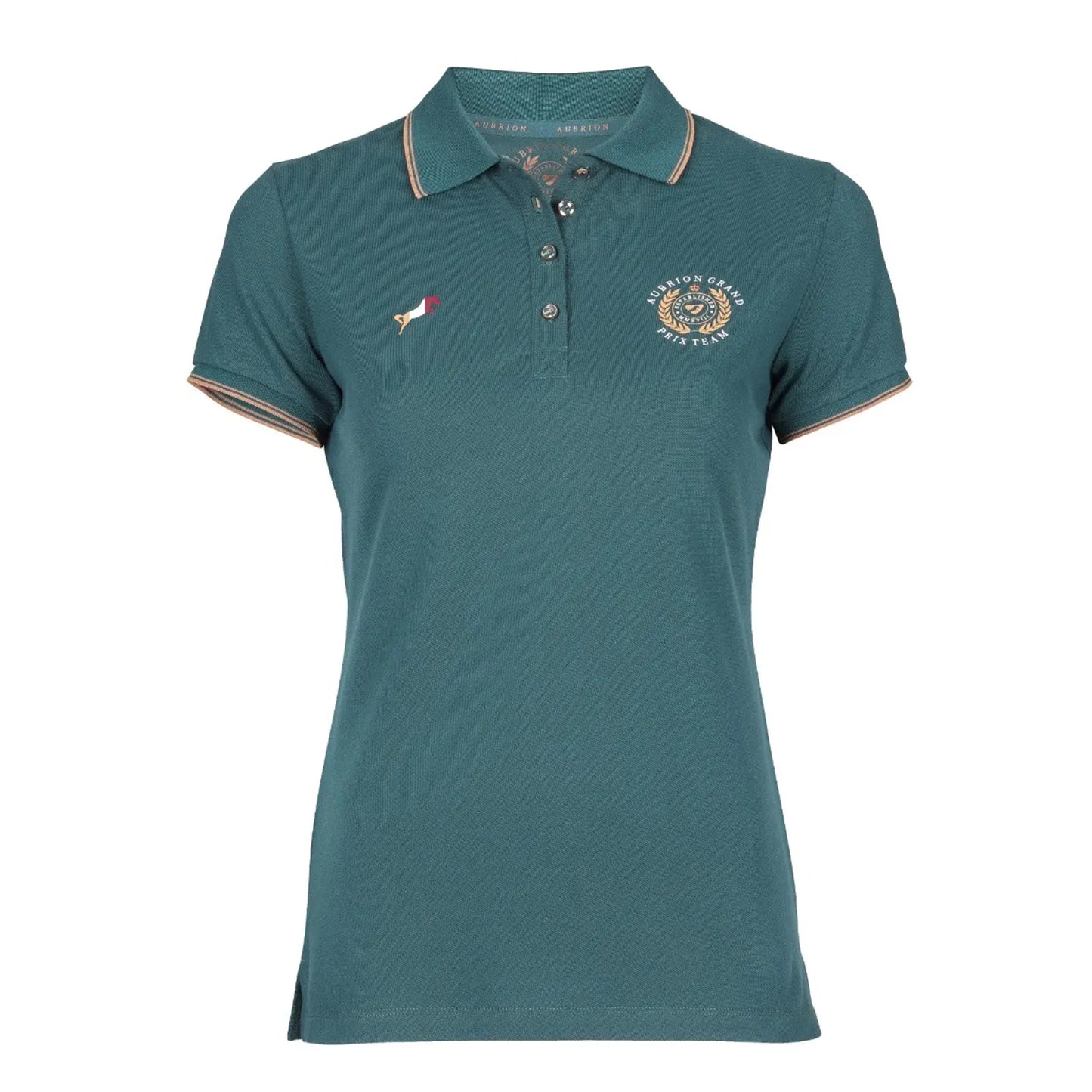 Green - Front - Aubrion Womens-Ladies Team Polo Shirt