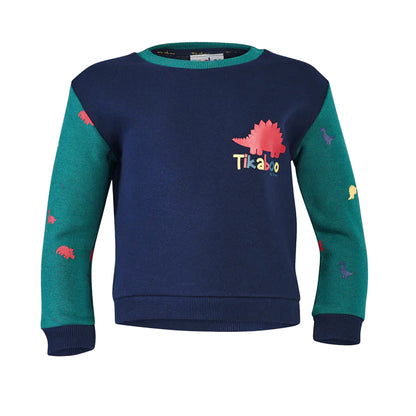 Navy - Front - Tikaboo Girls Sweatshirt