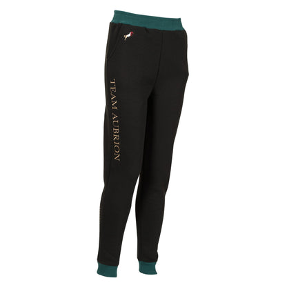 Black - Side - Aubrion Childrens-Kids Team Jogging Bottoms