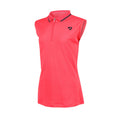 Coral - Front - Aubrion Girls Poise Technical Sleeveless Polo Shirt