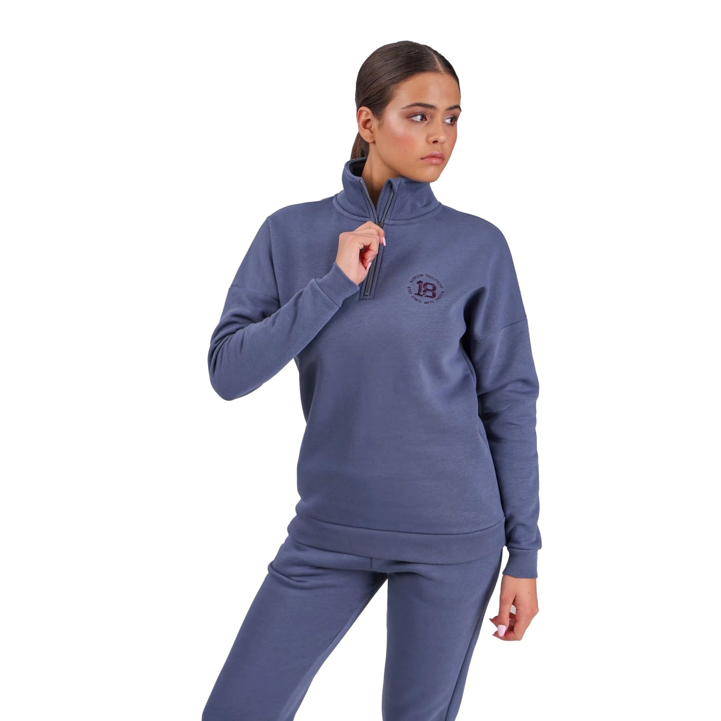 Blue - Back - Aubrion Womens-Ladies Serene Half Zip Sweatshirt