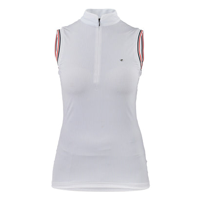 Pink - Front - Aubrion Girls Arcaster Pinstripe Sleeveless Shirt