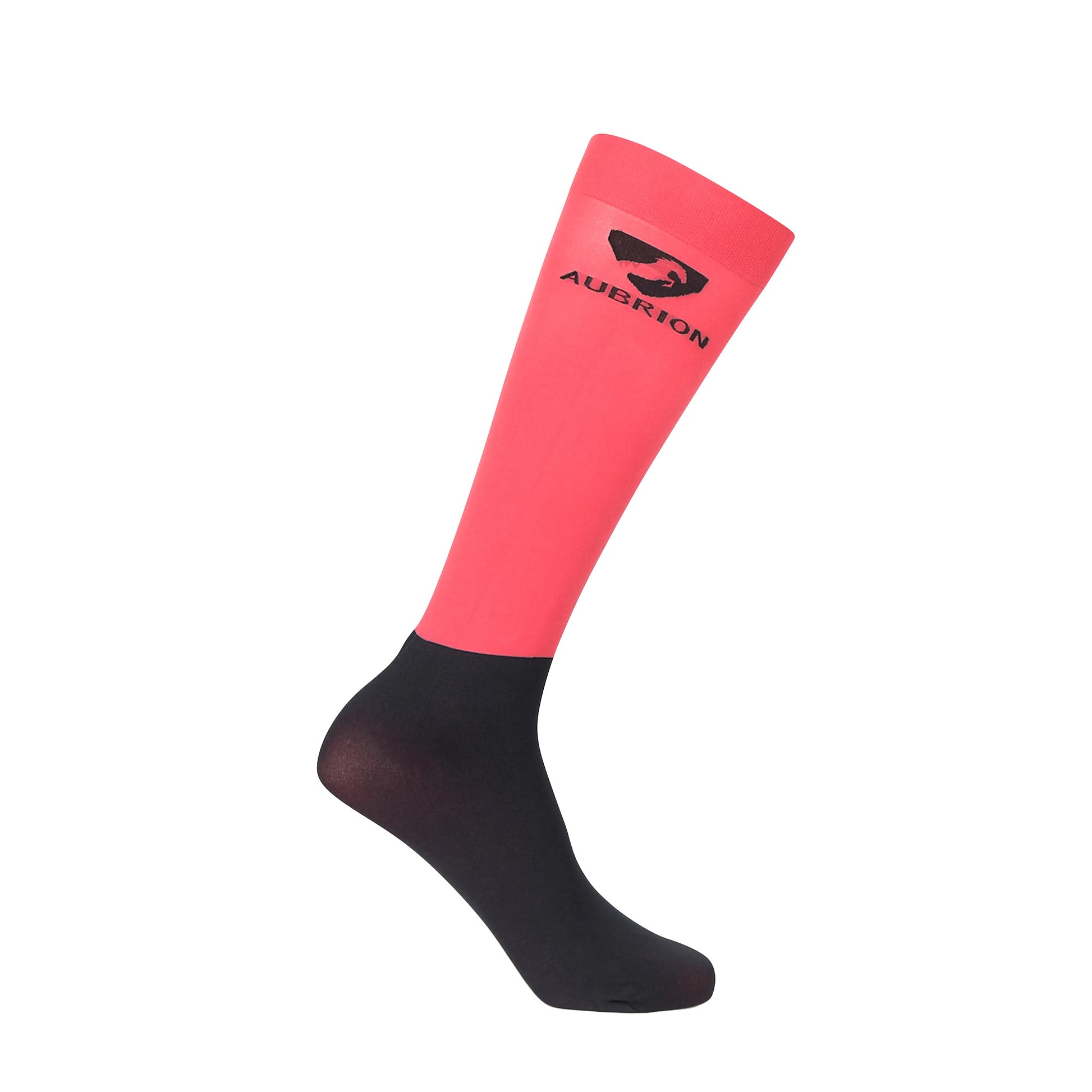 Coral-Black - Front - Aubrion Unisex Adult Performance Socks